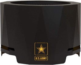 Us Army 24&quot; Steel Smokeless Peak Patio Fire Pit, Black, By Blue Sky Outdoor - £277.19 GBP