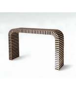 Heritage inlay stripes pattern waterfall wooden console table - $2,244.02 CAD+