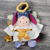 Vintage 2000 Disney Store Mini Bean Bag Eyeore Choir Angel 9&#39;&#39; Plush Beanie - £5.50 GBP