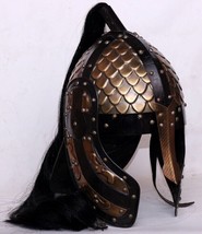 18GA Steel Larp Medieval Hussars Helmet Norman Viking Helmet With Plume Replica - £81.55 GBP