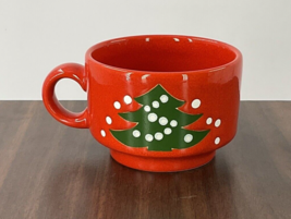 Vintage Waechtersbach W. Germany Red Replacement Tea Cup/Mug Christmas Tree - £8.74 GBP