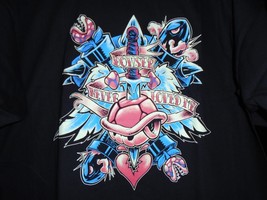 Tee Fury M Xlarge &quot;Bowser Never Loved Me&quot; Tattoo Parody Shirt Black - £11.99 GBP