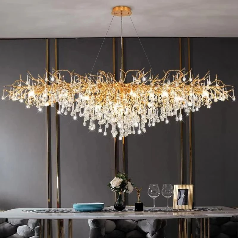 Modern Luxury LED Crystal Chandeliers Crystal Hanging LED Pendant Lights... - $307.81+