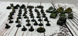 Axis &amp; Allies Wizards Miniatures Lot 60 Pieces Tanks Infantry Artillery ... - £79.92 GBP