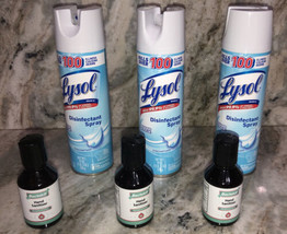 Lot Of 3 Lysol 19oz Spray Linen Scent W 3ea Free 4oz bl Shown-SHIPS N 24 HOURS - £19.37 GBP