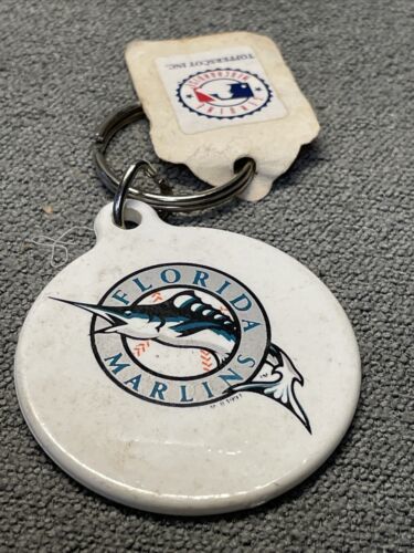 Vintage 1991 MLB Florida Marlins Keychain Topperscot Major League Baseball KG - £9.34 GBP