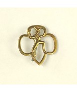 ✅ Vintage Girl Scout Brownie Sprite Brooch Membership Pin Gold Tone - £3.81 GBP