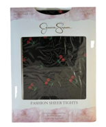 Jessica Simpson Sheer Tights Cherry Print Design Control Top Sz Medium C... - $7.91