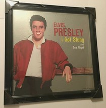 2011 Elvis Presley I Got Sting One Night Wall Bar Black Framed Mirror New - £38.53 GBP