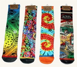 Von Dutch Skulls * Bandana * Tie Dye* Route 66 Motorcycle Truck Men&#39;s So... - $14.99
