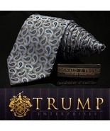 DONALD J. TRUMP~ SIGNATURE COLLECTION Blue Black Paisley NECKTIE POWER TIE - $1,859.57 MXN