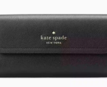 Kate Spade Rosie Large Flap Wallet Black Leather KB014 NWT Purse $229 Re... - $73.25