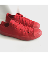 Converse All Star Chuck Taylor Youth Kid Size 3 Red Print Canvas Low Top... - £20.44 GBP