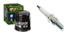 Oil Filter &amp; NGK Spark Plug Tune Up Kit For 03-06 Yamaha YFM400 YFM450 K... - $11.98