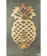 Brass Pineapple Candlestick Wall Scones 9” tall, Made In India, Mint Con... - €12,01 EUR