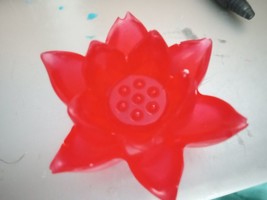 Red Resin Lotus - $7.60