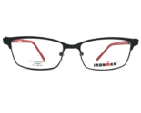 Ironman Eyeglasses Frames IM110 BLK Black Red Rectangular Full Rim 55-17... - $23.00