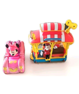Lot 2  Minnie Mouse Pullback Toys Disney Mickey Toontown Jolly Trolley Car - $20.13 CAD