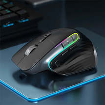 Rechargeable Bluetooth 2.4G Wireless Gaming Mouse - Ergonomic RGB LED Gaming Mou - £25.36 GBP