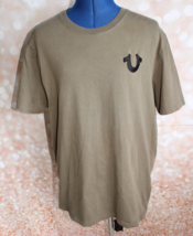 True Religion Men&#39;s Embroidered Horseshoe Logo Size L Green Short Sleeve... - $14.01