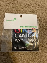Vintage Girl Scouts Scout Iron On Patch Girls Can Do Anything New NLA - £4.63 GBP