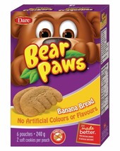 6 boxes DARE Bear Paws Banana Bread Flavor Cookies 240g / 8.4 oz - Free Shipping - $37.74