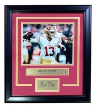 Brock Purdy Framed 8x10 San Francisco 49ers Photo w/ Laser Engraved Signature - £67.60 GBP