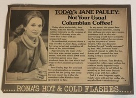 Vintage Jane Pauley Article Not Your Usual Colombian Coffee Ar1 - £5.41 GBP