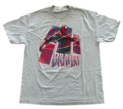 Vintage Marvel Spiderman Bravery Avengers Comic Promo T Shirt Gray Mens ... - £11.14 GBP