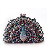 LO2370 - Ruthenium White Metal Clutch with Top Grade Crystal  in Multi C... - €301,84 EUR