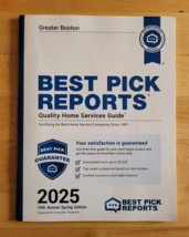 Best Pick Reports Greater Boston 2025 Magazine Home Services Guide - $11.62