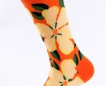 Orange Top Floral Socks Novelty Unisex 6-12 Crazy Fun SF29 - $7.85