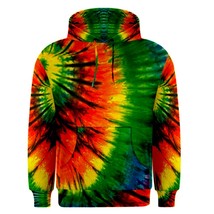 Tye dye psychedelic grateful dead hippie trippy Pullover sweater hoodie - £38.36 GBP
