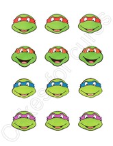 TMNT Teenage Mutant Ninja Turtles Edible Cupcake Images Cupcake Toppers - $9.99+