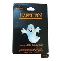 Vintage 1987 Hallmark Halloween Lapel Pin Googly Eyed Ghost *New - $7.00