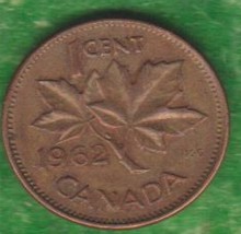 1962 Canadian one cent Queen Elizabeth 2nd Rest in peace coin Age 62 KM#49 Buy . - £1.48 GBP