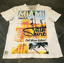 White 5th Shore Apparel Men&#39;s &quot;Miami Beach South 75&quot; Graphic T-shirt Siz... - $12.66