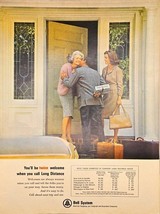 BELL SYSTEM - Long Distance - Family - Telephone - 1965 Vintage Print Ad - $205.94 MXN