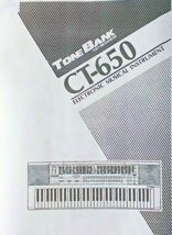 Casio CT-650 Tone Bank Electronic Keyboard Owner&#39;s Manual Book, Reproduction. - £12.41 GBP