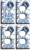 Los Angeles Dodgers La Baseball Team Light Switch 3 Outlet Plate Set Room Decor - $39.98