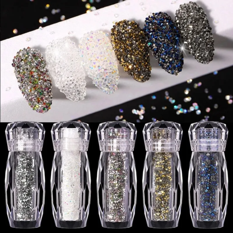Fairy Micro Crystal Beads 3D Nail Art Accessories DIY Pixie Design Manicure - £7.98 GBP+