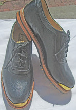 Men AnaCapri Black lizard  Gold Toe golf shoes by Vecci - $335.00