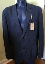 Michael Michael Kors Elbow Patch Cotton Two Button Blazer Jacket blue 46 stitch - £77.32 GBP