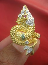 Holy Blessed Naga with Gems Magic Ring Talisman Protective Luck Life Thai Amulet - £21.23 GBP