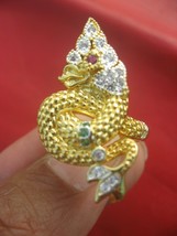 Holy Blessed Naga with Gems Magic Ring Talisman Protective Luck Life Thai Amulet - $26.99