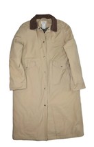 LL Bean Coat Womens L Petite Canvas Trench Duster Aztec Blanket Lined Insulated - £53.24 GBP