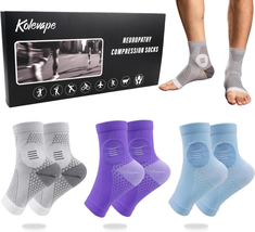 3 Pairs Neuropathy Socks for Women &amp; Men,Nano Comprex Ankle Sleeves Protection - £17.84 GBP+