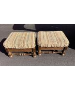 Pair of Vintage Ethan Allen  Traditional Classic Foot Stools/Ottoman - $356.39