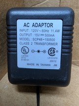 AC ADAPTER SCP48 AC/DC ADAPTER 120VAC 60Hz 11.4W to 15VDC 500mA - $9.00