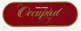 Alaska Airlines Seat Occupied Card Stretched Oval Shape - $17.82